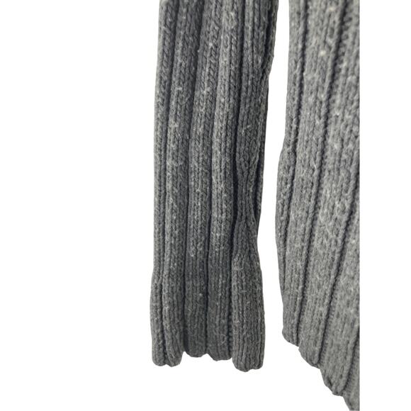 Express Women's Wool Heathered Gray Rug Carpet Patterned Texture Hoodie - Picture 5 of 5